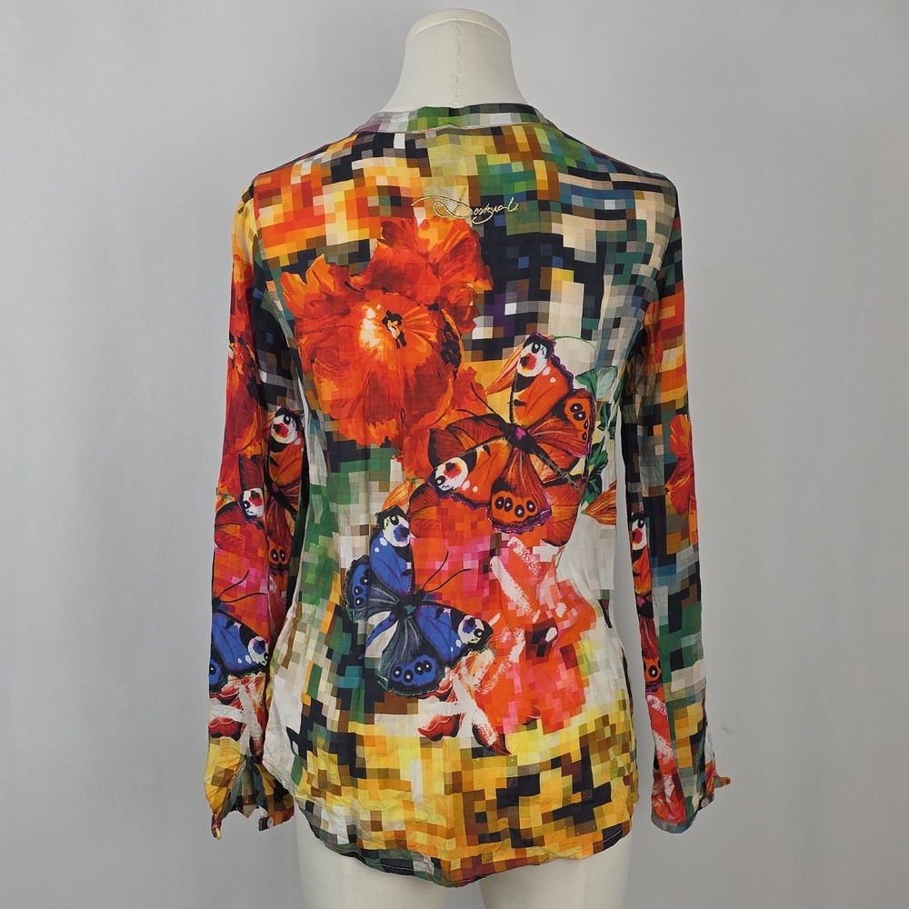 Desigual 100% Modal Colorful Printed Blouse – Women’s Size XS - Picture 7 of 12